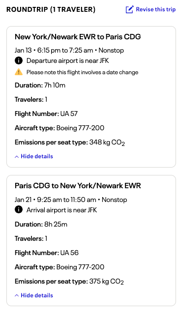 united airlines website screenshot